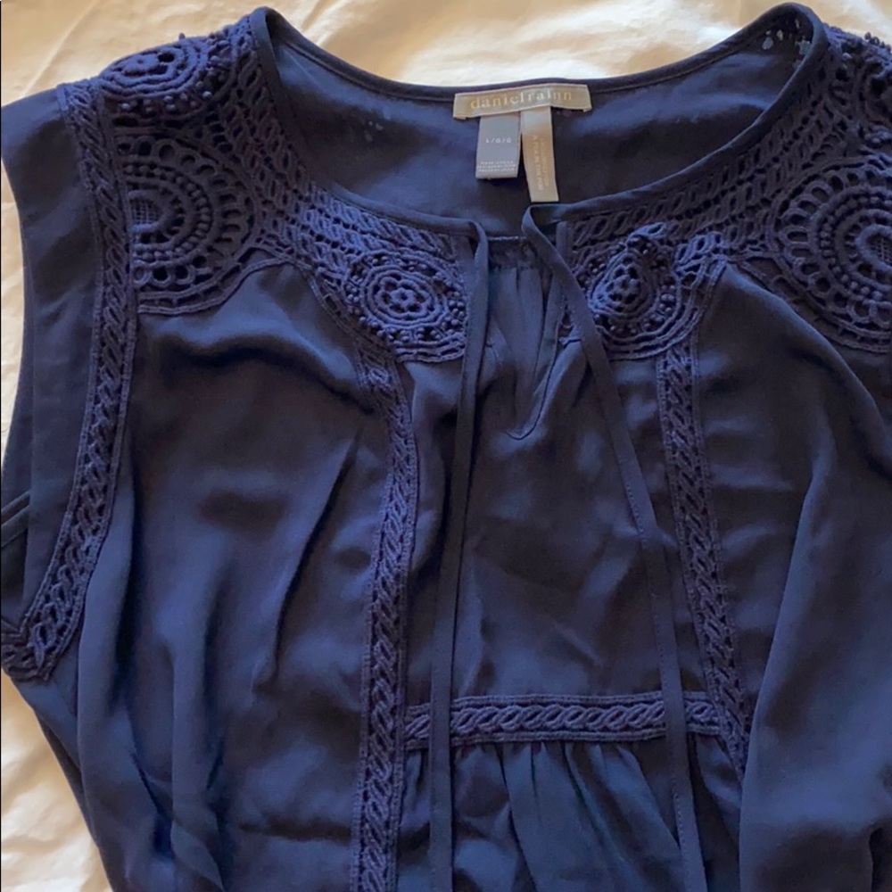 Daniel Rainn Short Sleeve Maternity Blouse, Size L